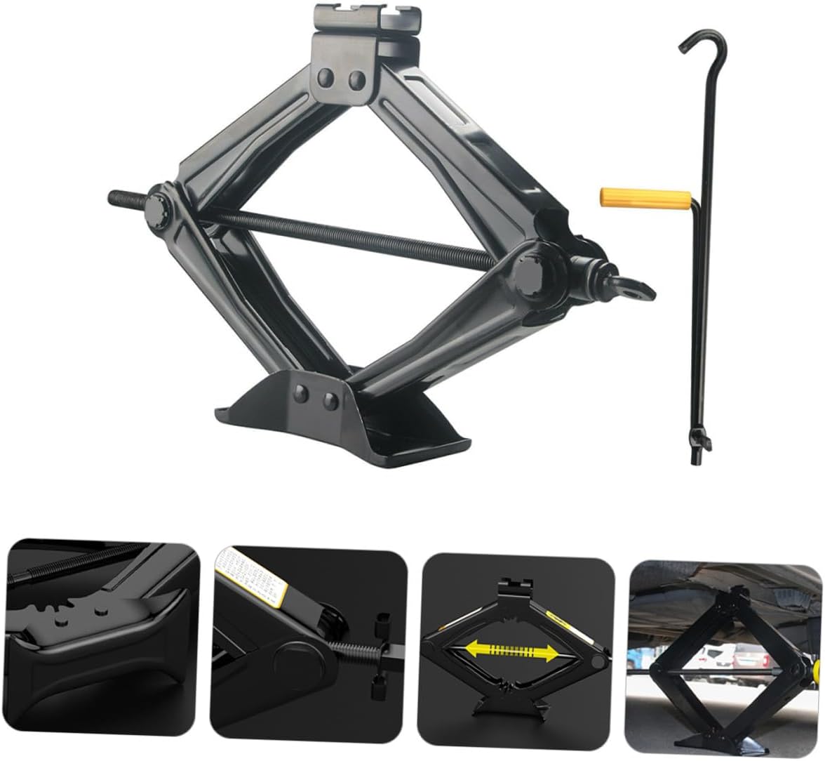 NUOBESTY 5 Ton Hand Cranking Car Jack Scissor Jack Auto Repair Tire Lift Tool Portable Vehicle Maintenance for SUV and Sedan Random Color