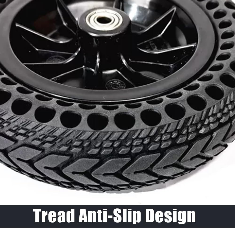 8 Pulgadas Ruedas Delanteras De Repuesto Para Silla De Ruedas, Rueda De Poliuretano Antideslizante Para Silla De Ruedas, Neumáticos Sólidos No Neumáticos(Gray)