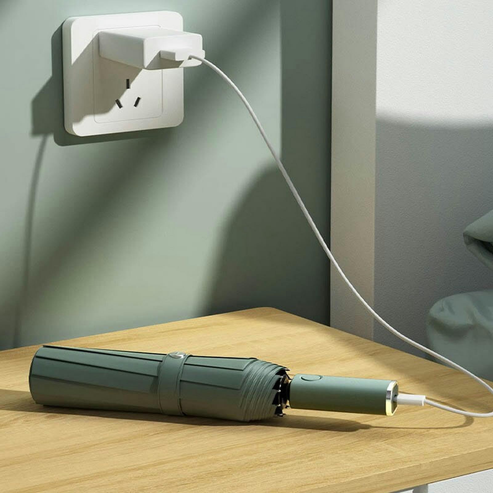 TEidea Ombrello Ombrello di Piegatura Automatica con Luce A LED - Antivento, Parasole E Portatile per Viaggi Esterni