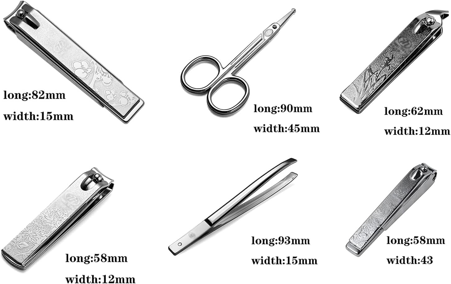 13 stuks manicure set roestvrij staal professionele verzorging kit volwassen nagelknipper set met zwarte lederen reiskase