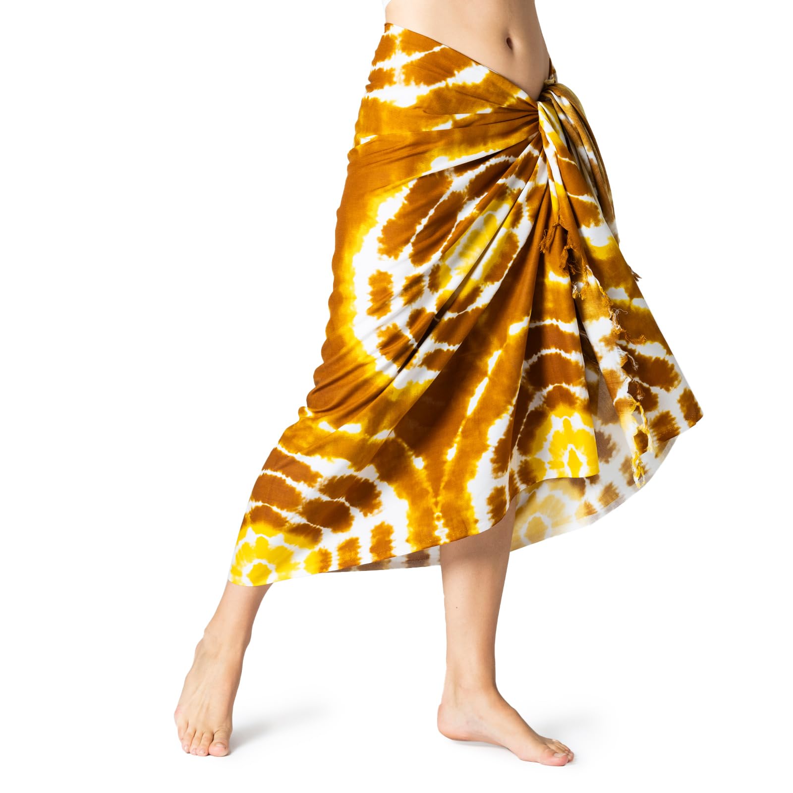 PANASIAM Sarong Tie-Dye Sunrise - Pareo, Lunghi, Grande telo Sarong, Gonna a portafoglio, Copricostume Bikini - Unisex - Spiaggia, Sauna, Vacanza