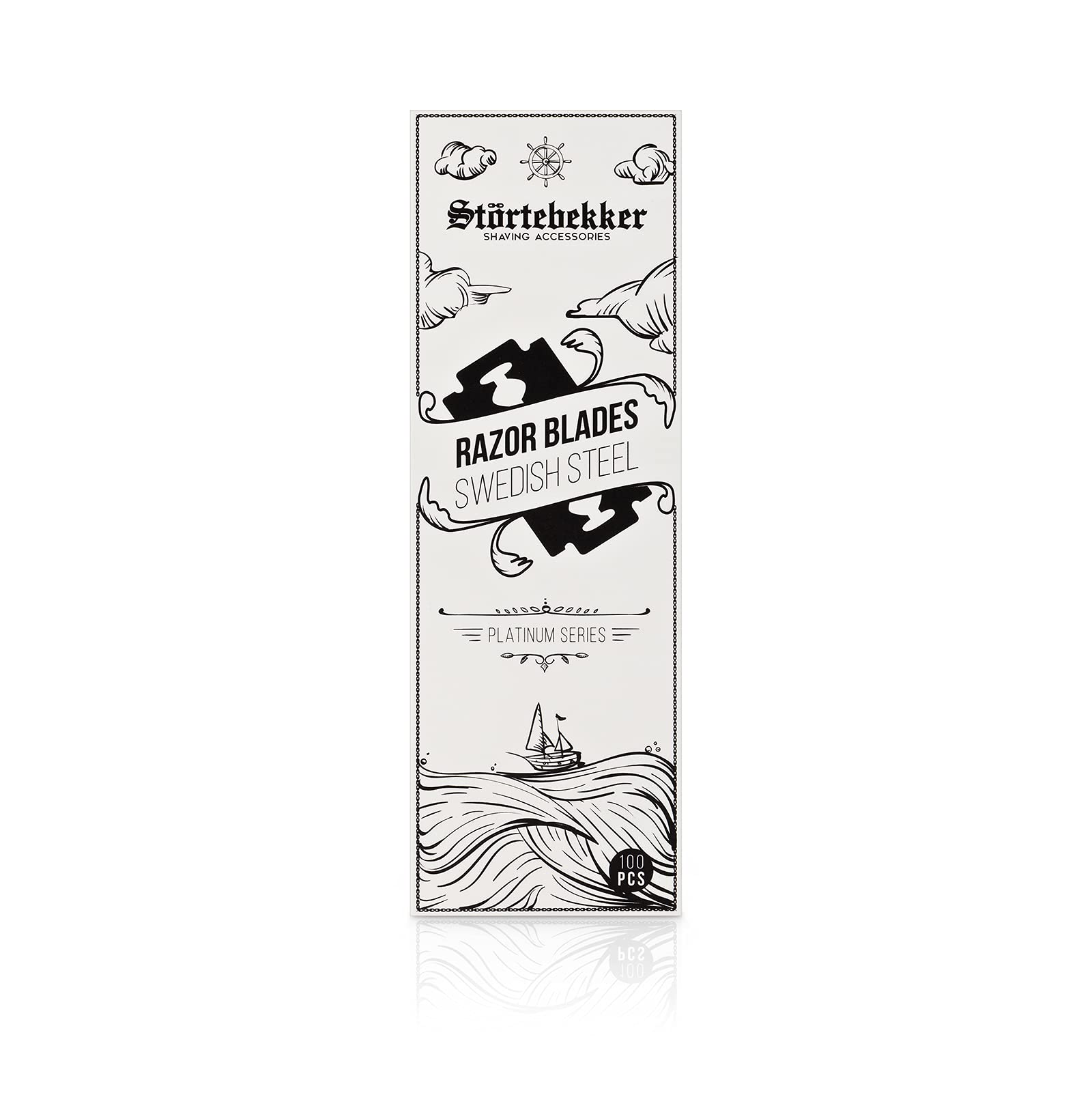 Störtebekker® Premium Anti Hautirritationen Set - Für eine perfekte Rasur - inkl. Rasierhobel Schwarz, Rasierklingen, After Shave Balsam - Geschenkidee Herren - Rasierset/Bartpflege Set Herren