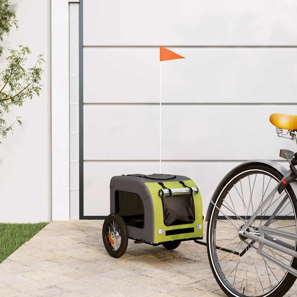 Rimorchio per bicicletta per cani, rimorchio per bicicletta per animali domestici con telaio in ferro, 125 x 64 x 66 cm, portata fino a 45 kg, nero