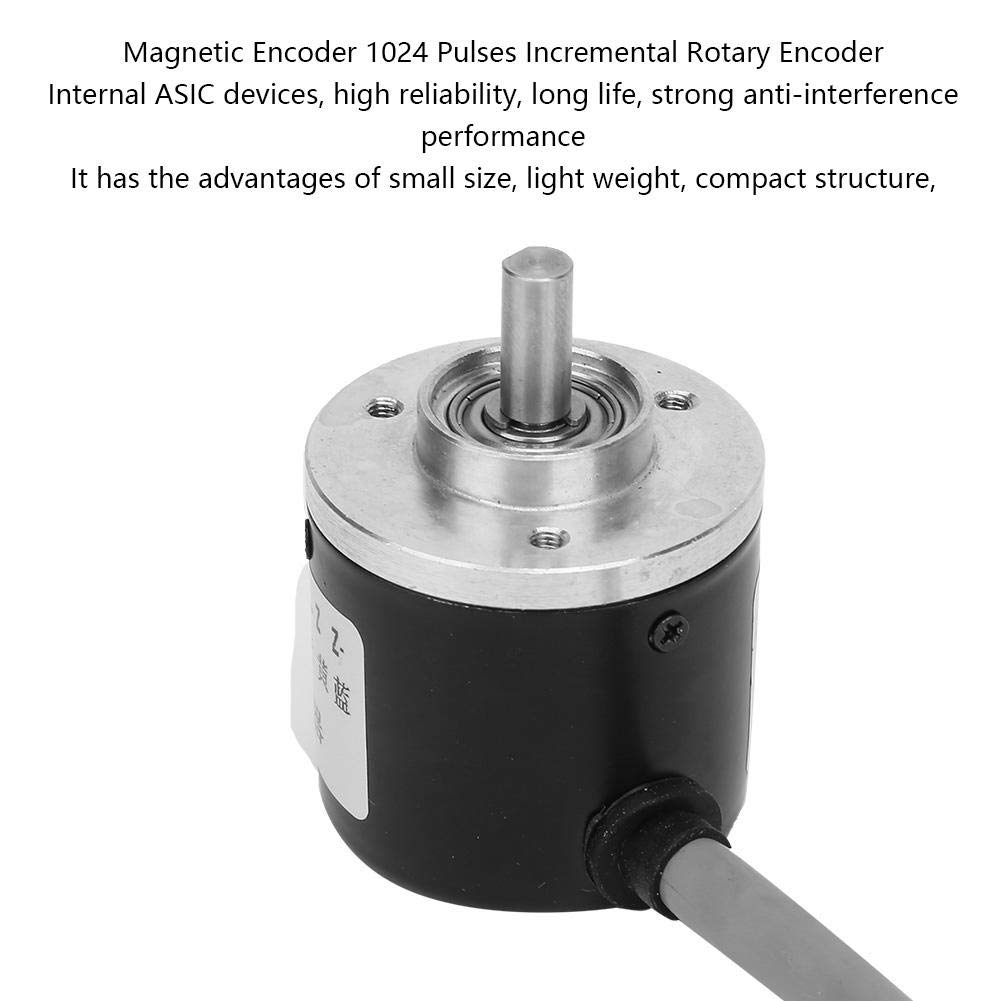 Encoder rotativo magnetico incrementale 1024P/R DC5V Encoder fotoelettrico di tipo assoluto 38mm OD 6mm Albero con cavo 1,2m