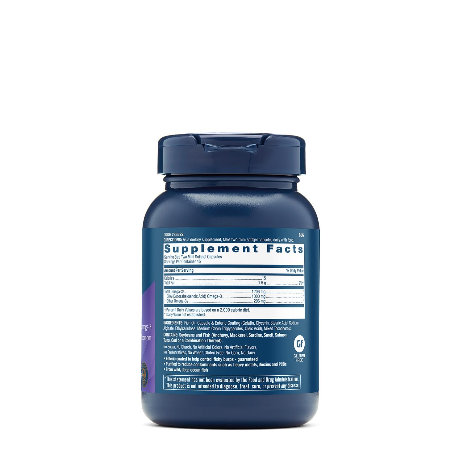 GNC Triple Strength DHA 1000 Mini, Lemon, 90 Count, 45 Servings — Amazon image 2
