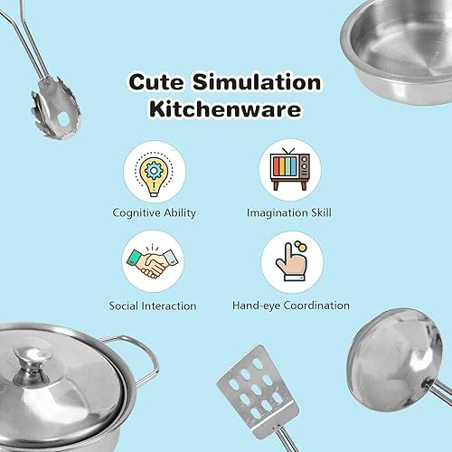 Miniatura 3 de FUTADA - Juego de cocina para niños, cocina de madera con teléfono, estufa, nevera, microondas, estufa, fregadero, dispensador de agua con sonido