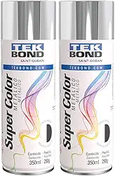 Kit 2 Tintas Spray Cromado Metálico Aerossol Tekbond 350ml/250g