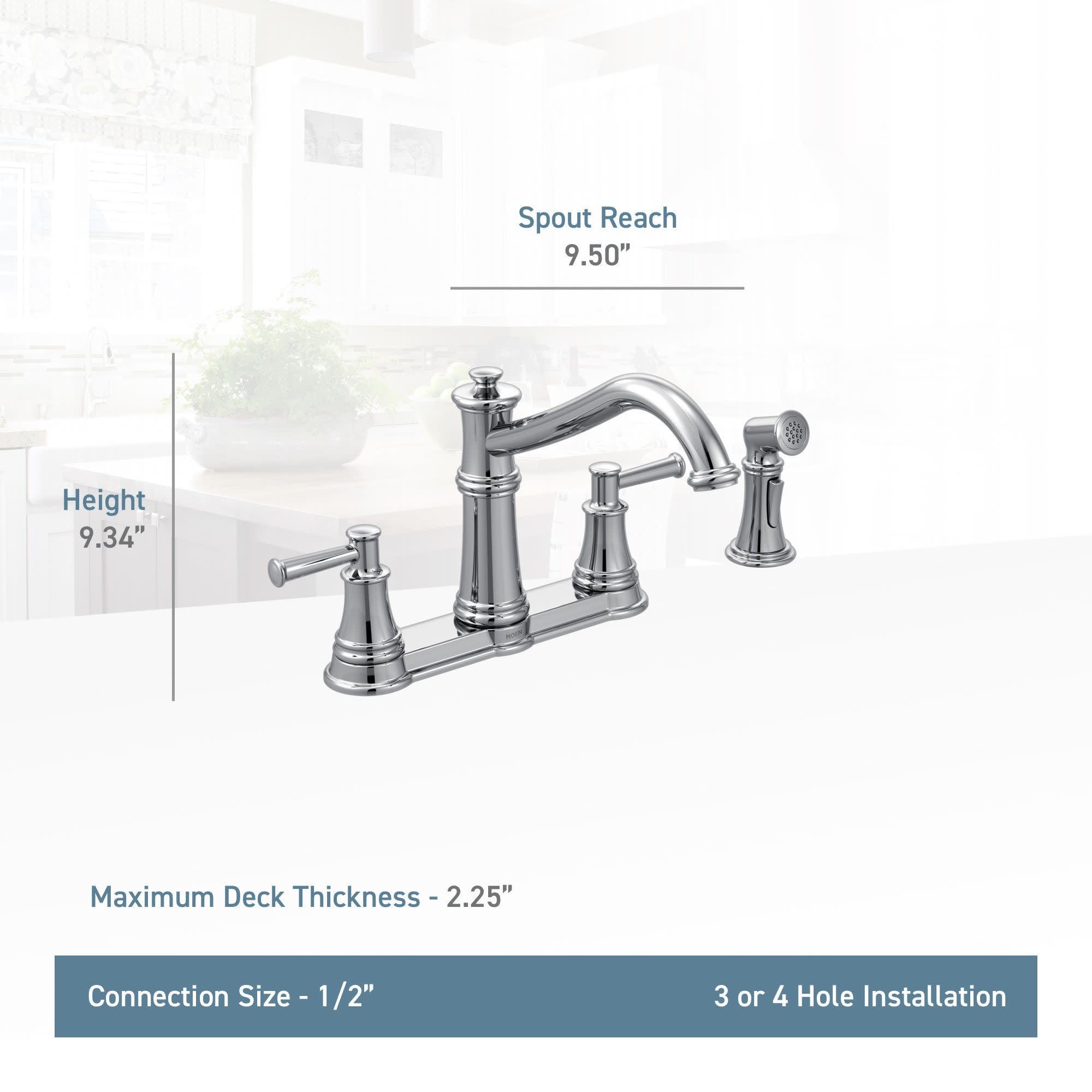 Moen 7255ORB Belfield Traditional Two Handle High Arc Kitchen