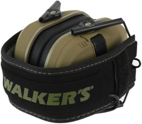Vista 128 de Walker's Razor Slim Shooter Electronic Hunting Orejeras de protección auditiva plegables Razor Slim Verde Patriot,Flat Dark Earth,Tierra oscura
