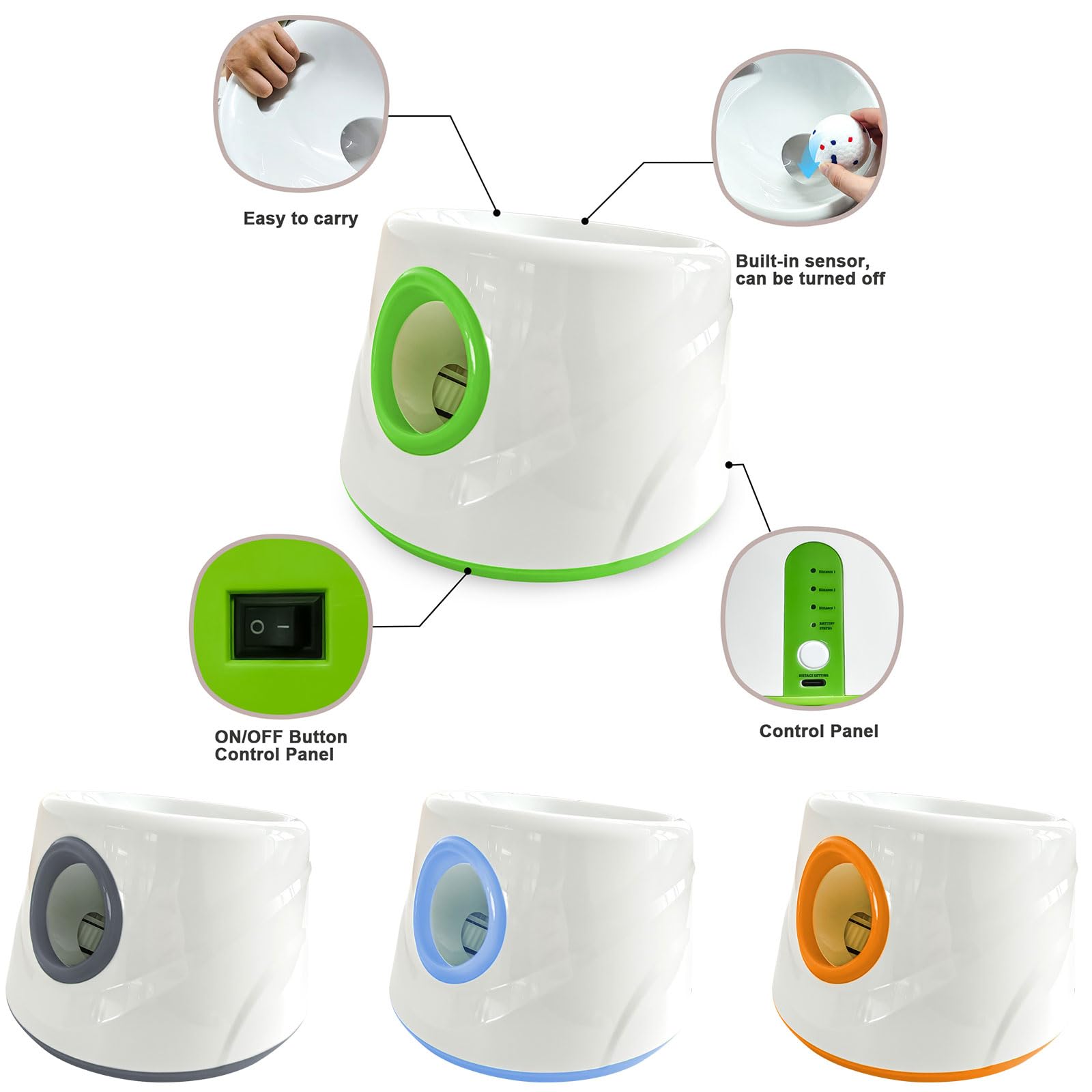 Paquete de 1 equipo de entrenamiento para mascotas, arrancador automático modificable, distancia de lanzamiento reforzada, ejercicio activo, iniciador transportable
