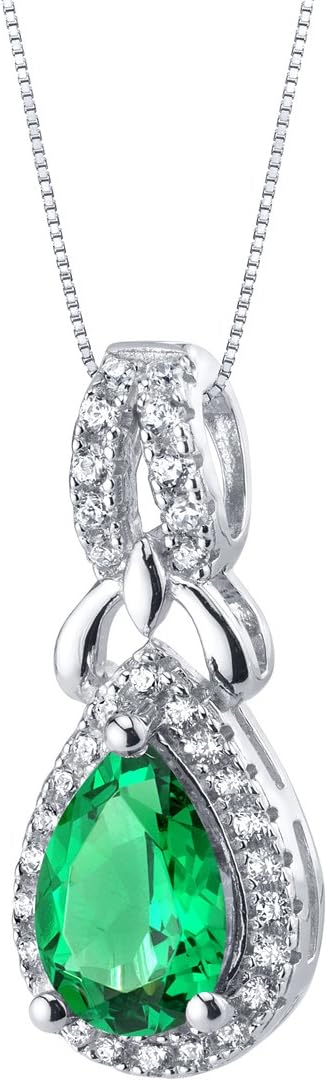 スターリングシルバー涙Regina Haloペンダントネックレスでさまざまな宝石