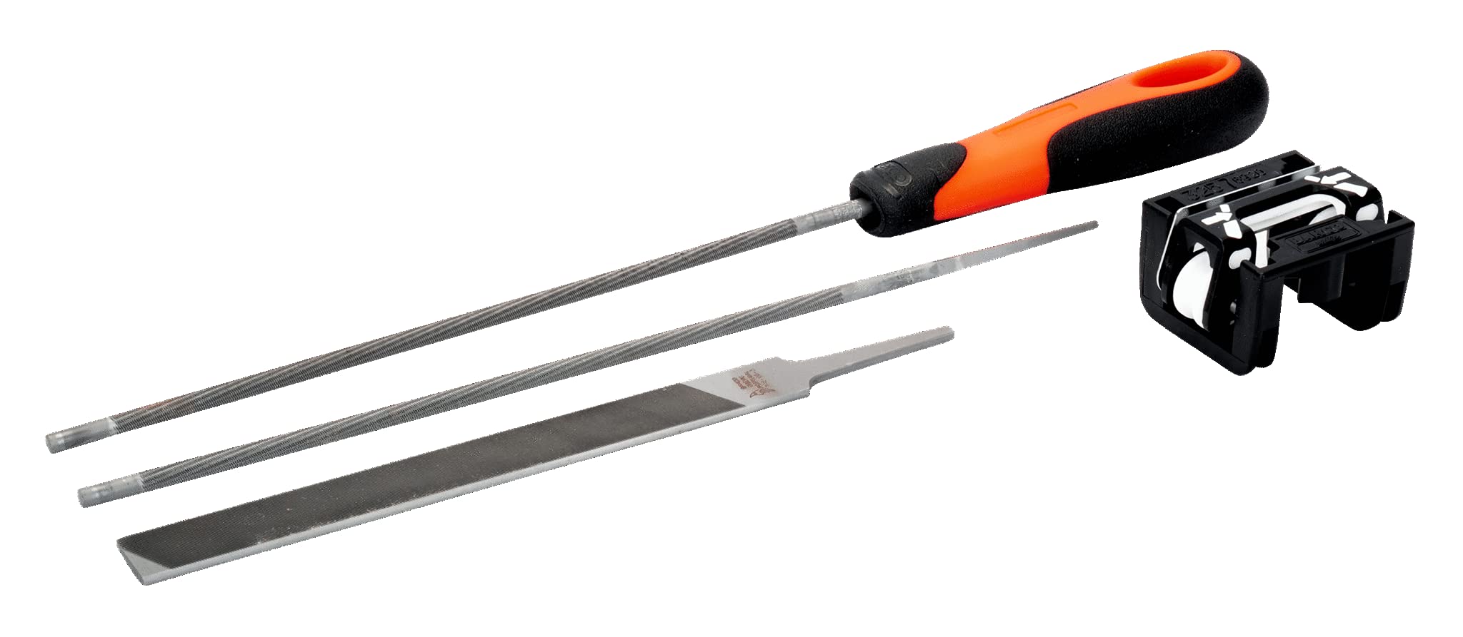 Bahco Multi-Colour 168-Combi-5.5-6924 "Ergo" Chain Saw Files Set With Filing Guide, 200/5.5 Mm, Set Of 3 Piece