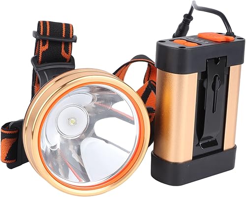 Walfront Lámpara de batería de litio súper brillante de 1800 mAh, linterna recargable multifuncional para trabajo al aire libre, camping