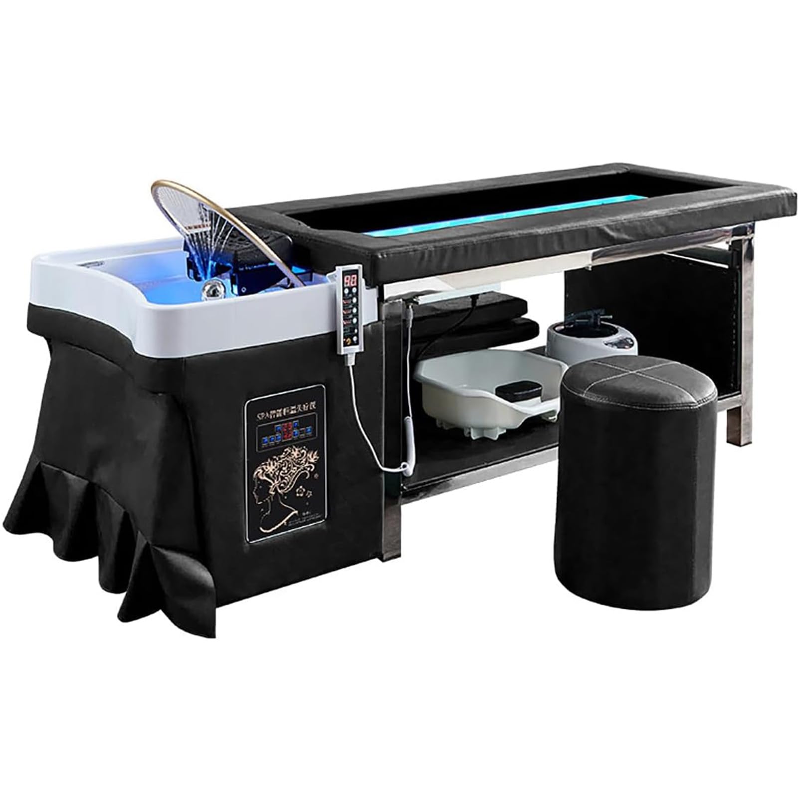 Beauty Salon Bed - Fully Automatic Smokeless Full Body Moxibustion Water Circulation Fumigation Head Treatment Shampoo
