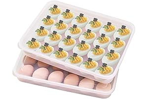 2-Piece Deviled Egg Platter Tray with Lid - Perfect for Easter and Other Parties