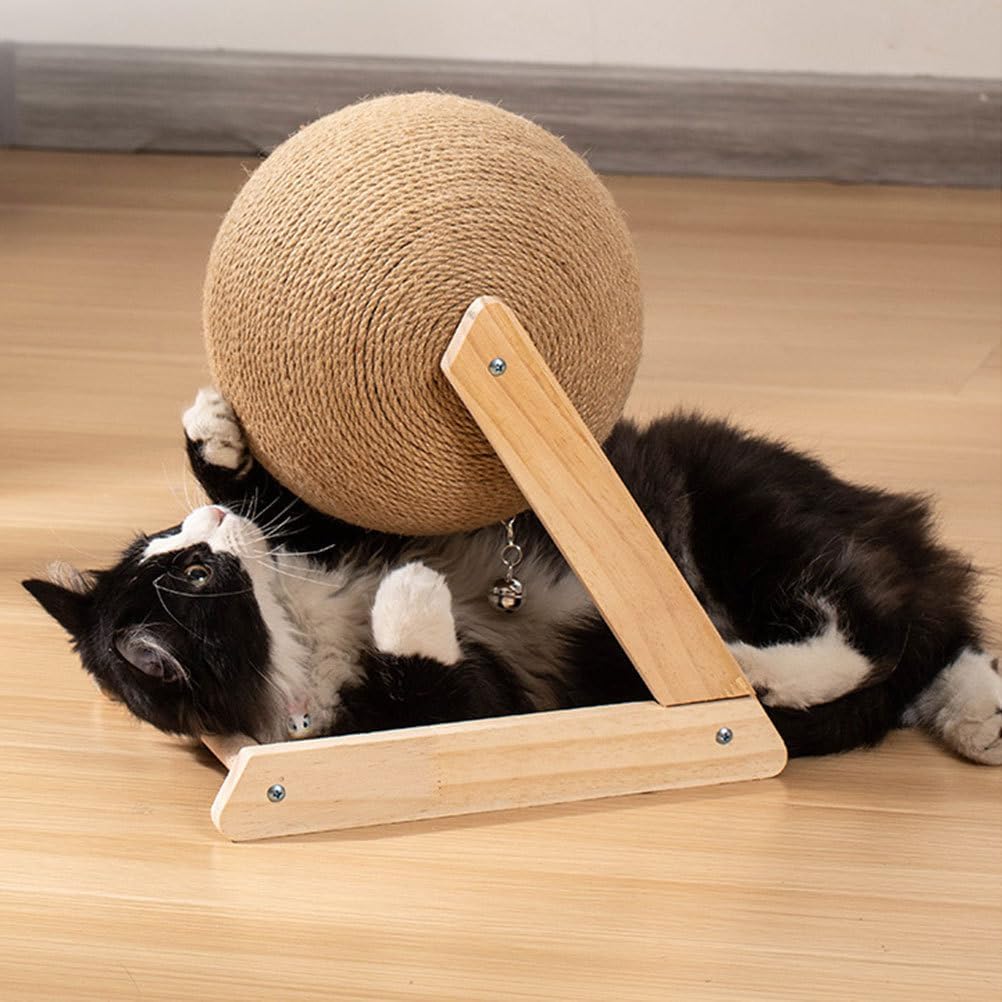 review POPETPOP Cat Scratcher Toy - Lightweight, Decorative, and Functional Scratching Ball for Cats