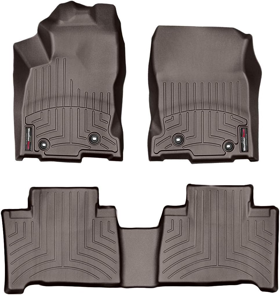 WeatherTech Custom Fit FloorLiners for Lexus NX, NX Hybrid, 1st & 2nd Row (44749-1-2), Black