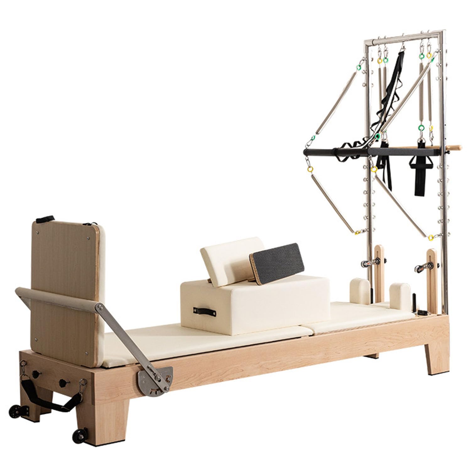 Halbhohe Zwei-in-Eins-Maschine aus Ahornholz, Maschine für Zuhause, Studiomaschine, verstellbares Bett, Übungs-Yoga-Ausrüstung
