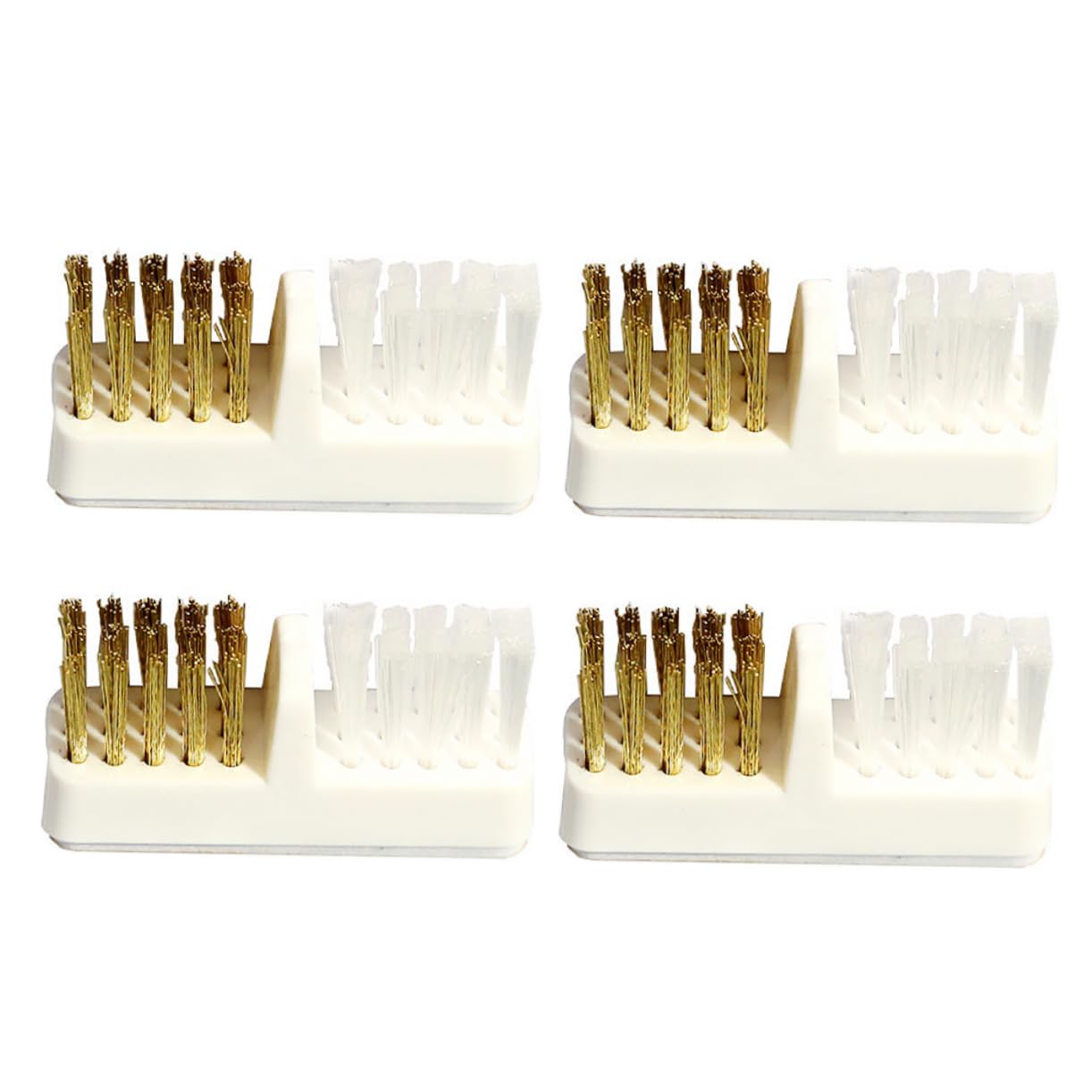 Ipetboom 4pcs Wire Nail Drill Brush Multi-functional Nail Dust Cleaner for Manicure Deep Cleaning Convenient Table Adhesive for Home Salon Use