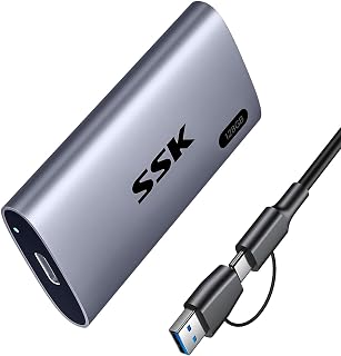 SSK 128GB Portable SSD External Hard Drive Solid State Drive up to 550MB/s