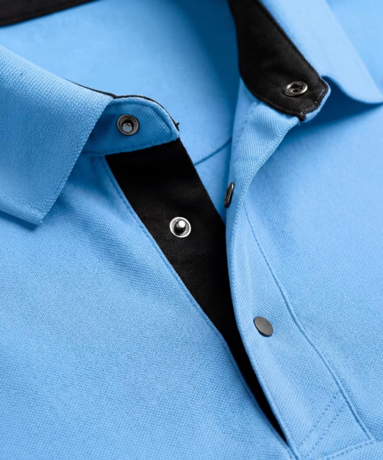 Image of AWG ALL WEATHER GEAR Men's Golfer Polo T-Shirt, Dri-Fit Quick Dry Moisture-Wicking Stretch Fabric, Regular Fit Half Sleeve Solid Collar Tee for Golf, Gym, Running, Office and Casual Wear