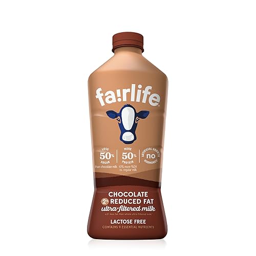 Fairlife - Leche ultra filtrada con 2 reducida en grasa sin lactosa chocolate 52 onzas líquidas