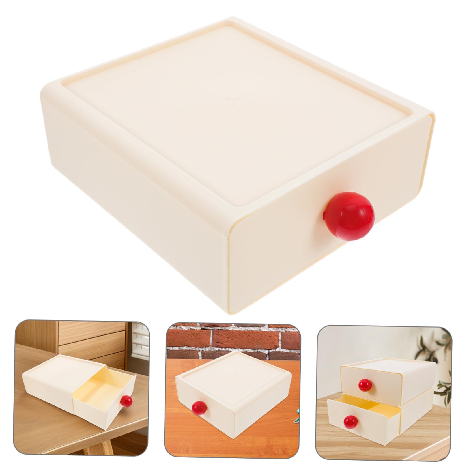 6 Piezas Organizador de Escritorio Multifuncional Caja de Almacenamiento de Plástico para Material de Oficina y Papelería Bandeja de Escritorio white para Suministros y
