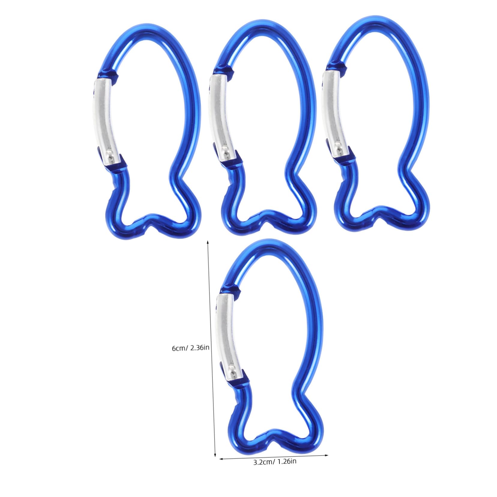 Yardwe Karabiner Carabiner Set Carabiner Hook Schlusselanhanger Clips Klemmen Kletterschlossschnallen Frühling Wanderschnallen Sicherheitsschnallen Aluminiumlegierung Blue 10st