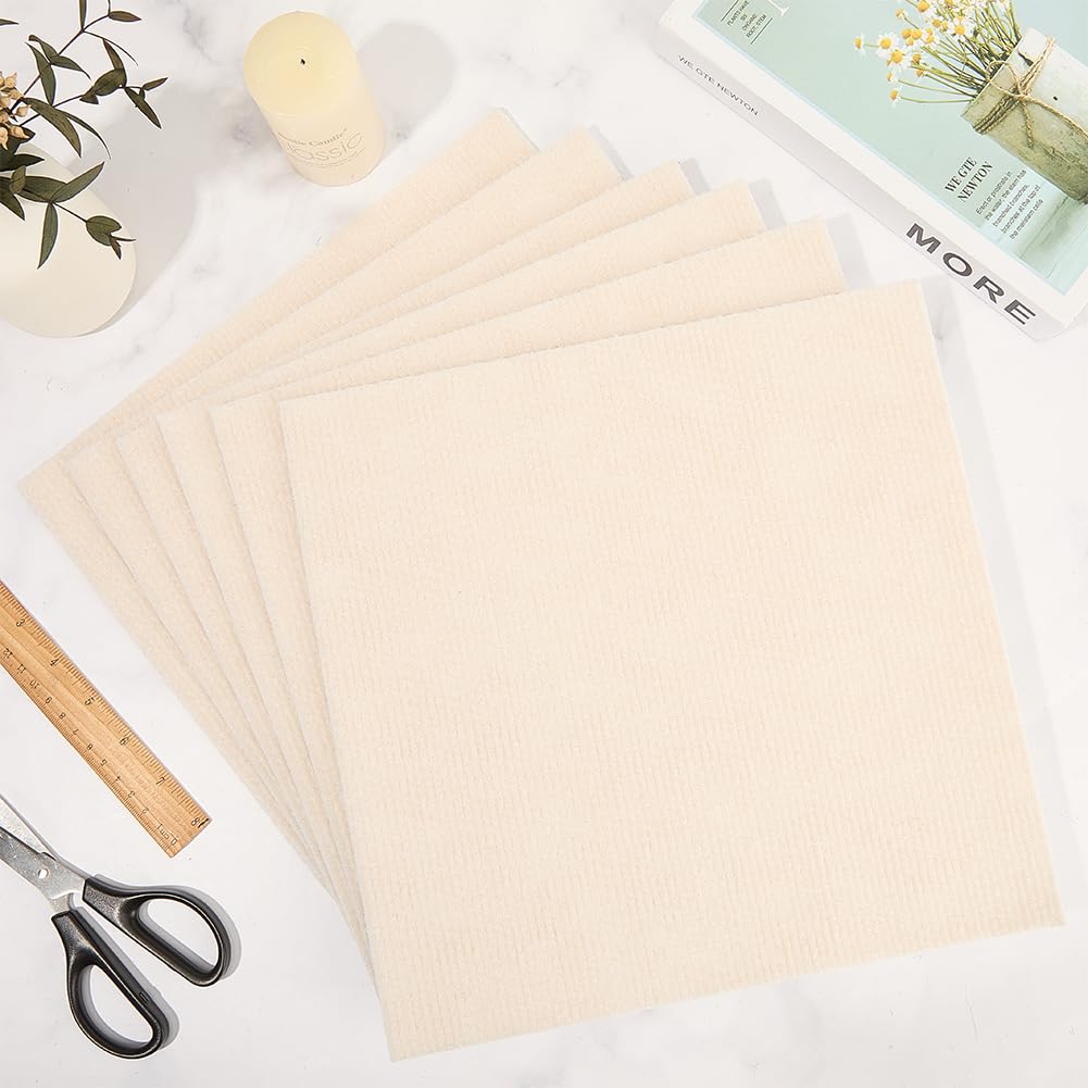 CREATCABIN 10Pcs Carpet Tiles Peel and Stick 12" x 12" Square Carpet Floor Tile Non-Slip Soft Padded Carpet Tiles Self Adhesion Floor Mat for DIY Flooring Home Pets Living Room Bedroom Kitchen Beige - Image 3