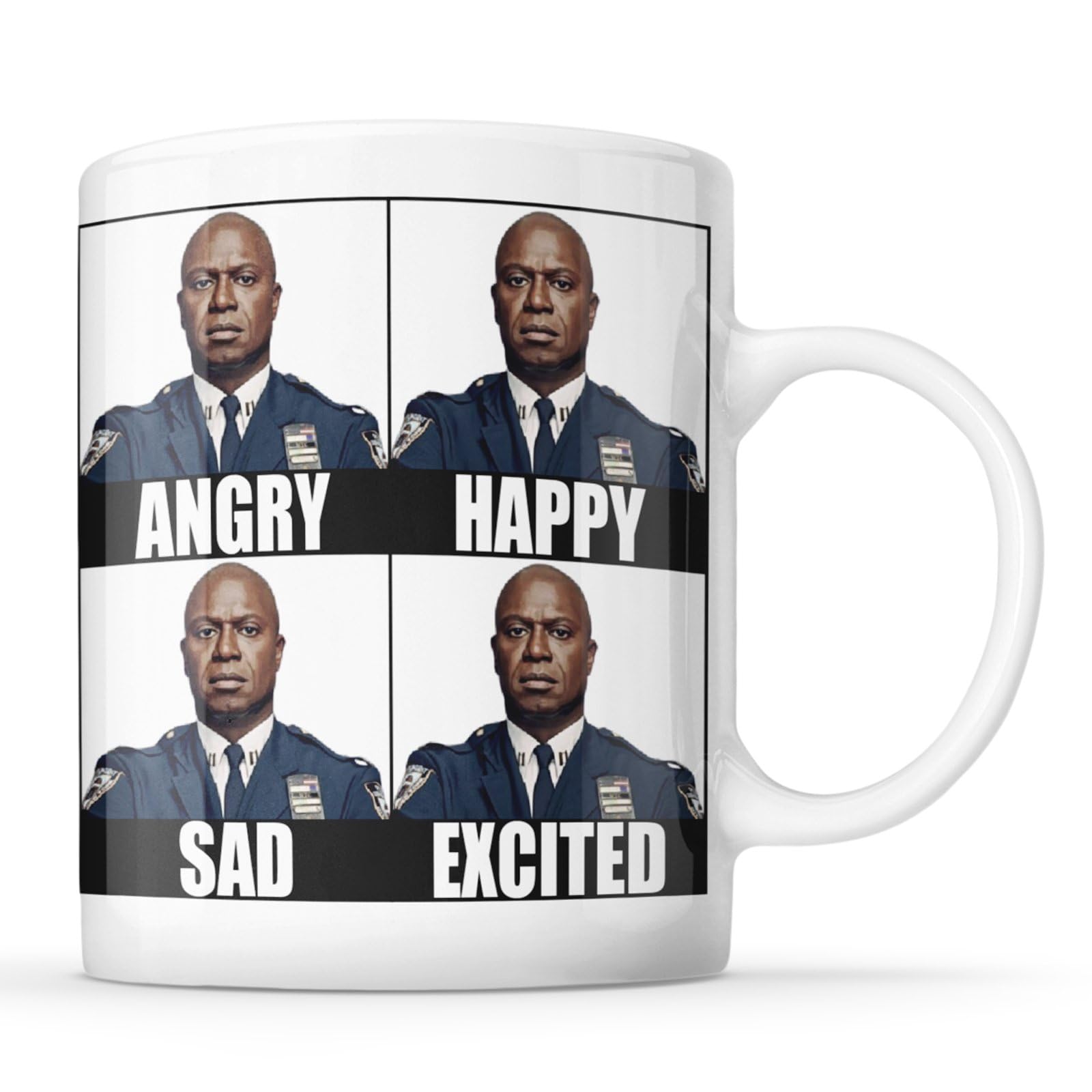 McMug - The Many Expressions of Captain Holt - Brooklyn Nine-Nine Mug, Ceramic, 11fl.oz.