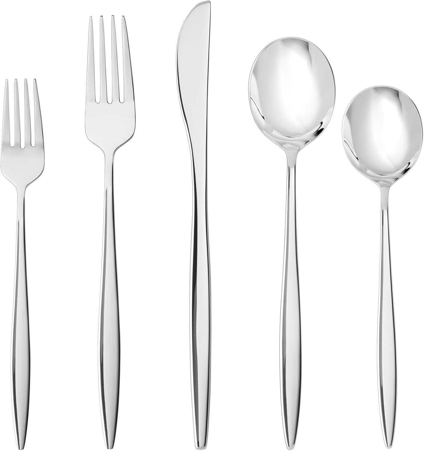 Fortessa Constantin 18/10 Stainless Steel, 20 Piece Flatware Set (Service for 4), Silver