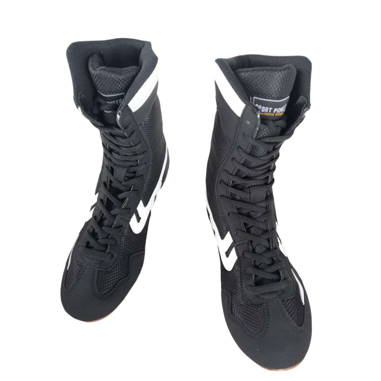 Scarpe da Wrestling Uomo,Scarpe da Boxe Uomo,Stivaletti Boxe Unisex Adulto,Non-Slip Leggero,Design High-Top,Suola Antiscivolo,per Allenamento Combattimento Esercizio Fitness Arti Marziali