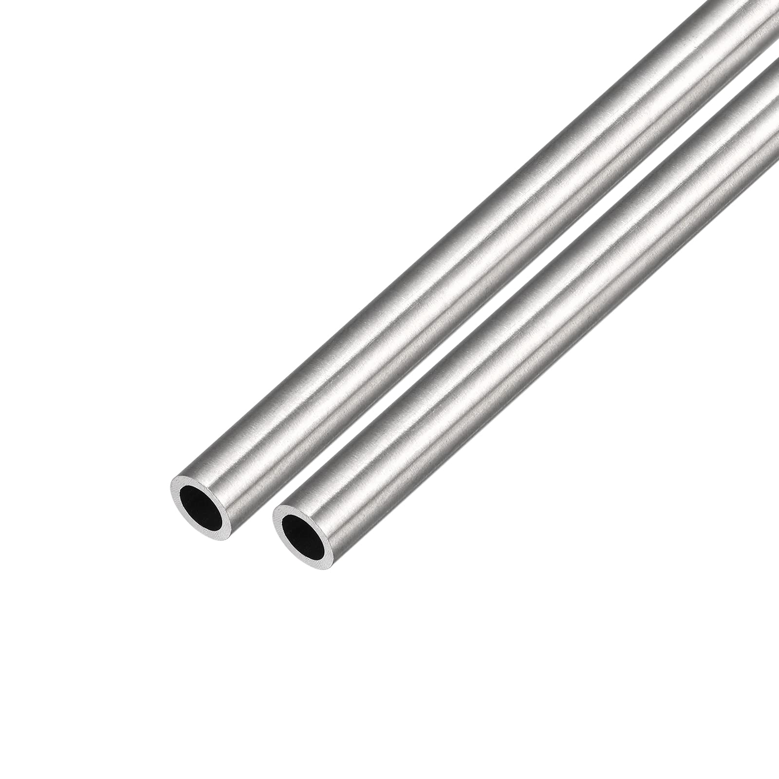 METALLIXITY 304 Stainless Steel Tube (6mm OD x 0.8mm Wall T x 250mm L) 2Pcs, Straight Tubing - for Home Furnishing, Machinery