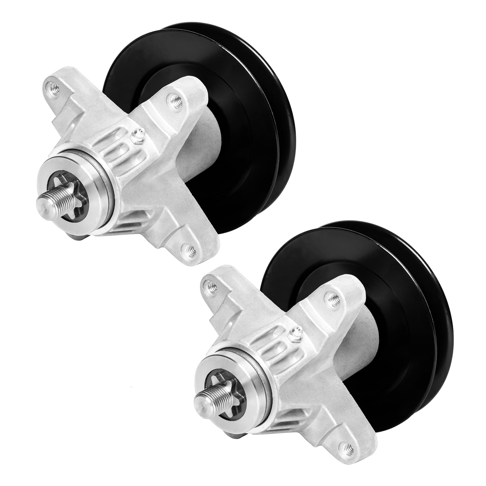 Riding Mower Spindle Assembly Replaces MTD/Cub Cadet/Troy Bilt 918-04126, 618-04126, 918-04125, 618-04125, 918-04125A, 918-04125B, 618-04126A, 918-04126A for RZT50 LT1050 with 4 Bolt (2 Pack)