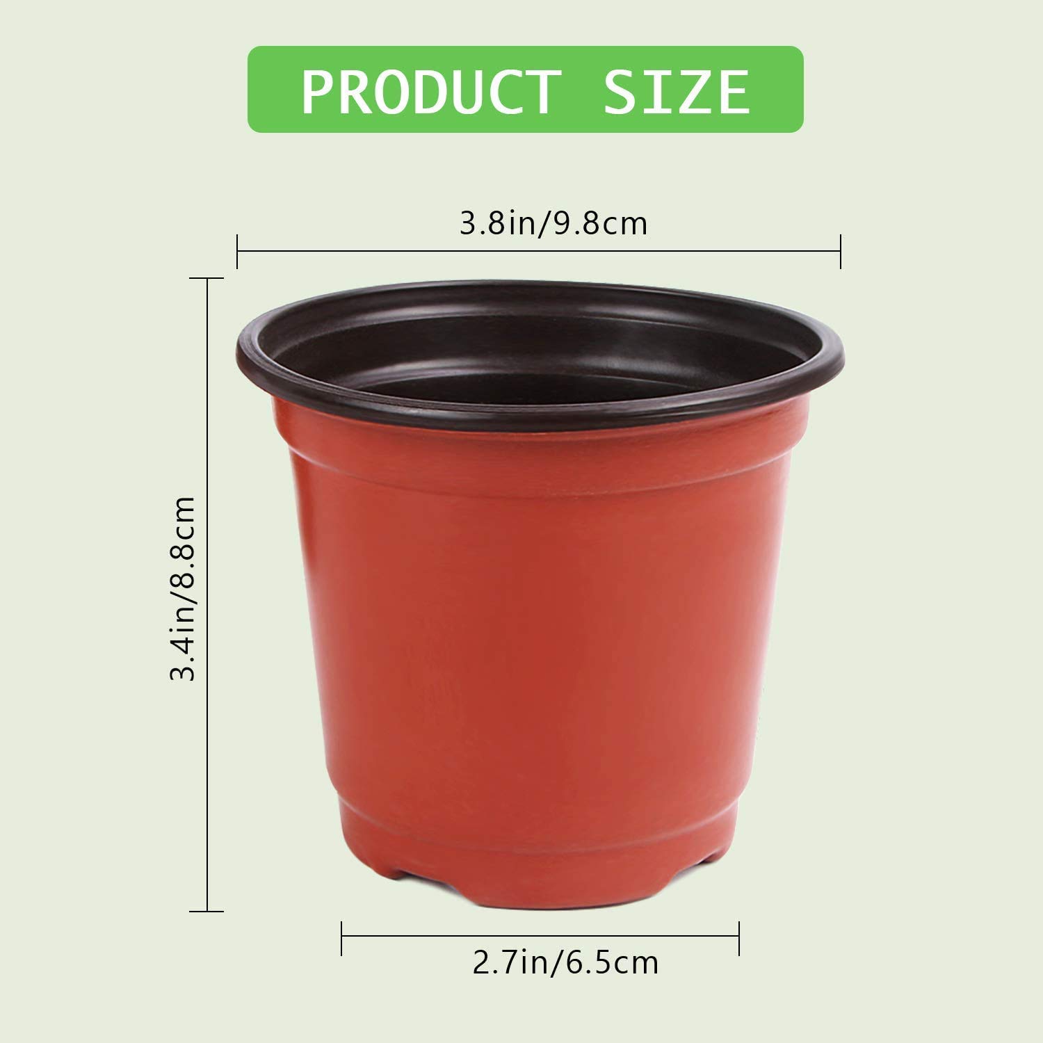 HECTOLIFE Confezione da 100 vasi flessibili da 3,5 litri, in plastica con fori di drenaggio, vasi da giardino per piante grasse, piantine, talee, trapianti HECTOLIFE Confezione da 100 vasi flessibili da 3,5 litri, in plastica con fori di drenaggio, vasi da giardino per piante grasse, piantine, talee, trapianti