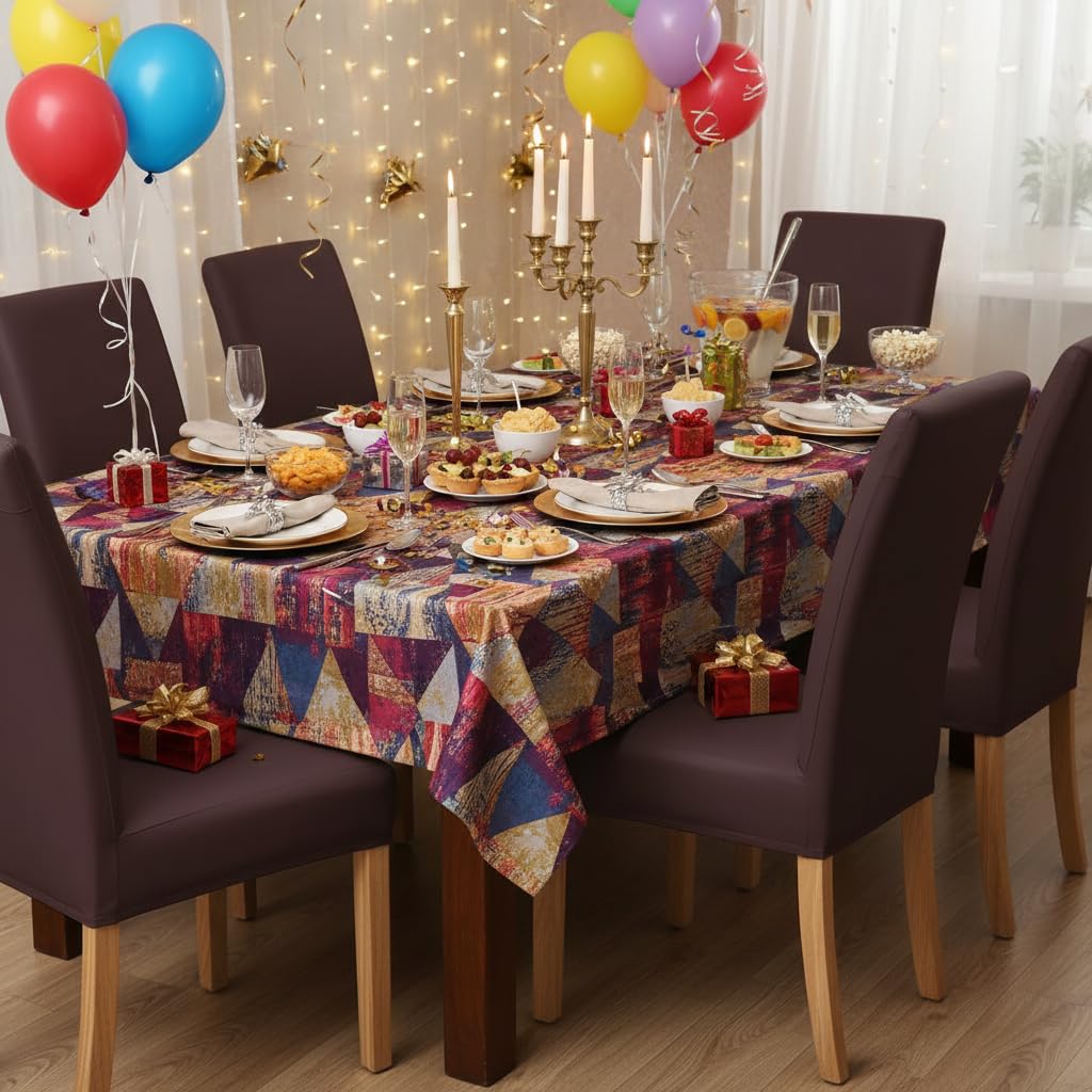 impermeabile in pelle sintetica PU elasticizzato sedia da pranzo sedia per proteggere Slipcover (Marrone)