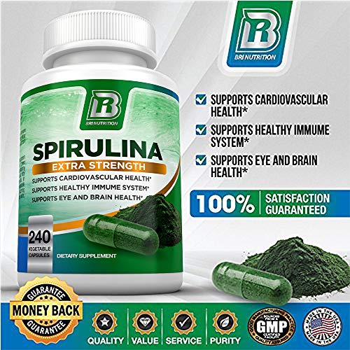 BRI-Spirulina-2000mg-Maximum-Strength-Premium-Quality-Spirulina-Superfood-Powder-Packed-w-Antioxidants-Protein-and-Vitamins-in-Easy-to-Swallow-Vegetable-Cellulose-Capsules-240-Count