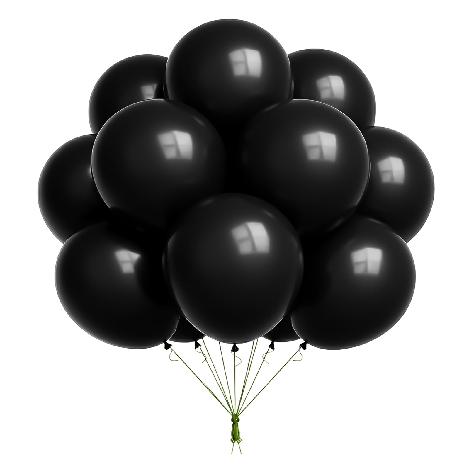 18 Inch Black Balloons – Pack of 8, Large Premium Helium-Quality Latex Party Balloons for Birthday & Wedding Decorations