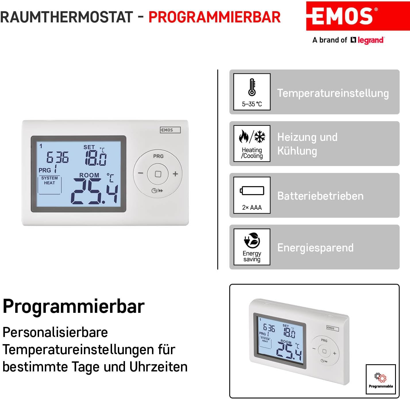 EMOS P5607 Thermostat with programmable features