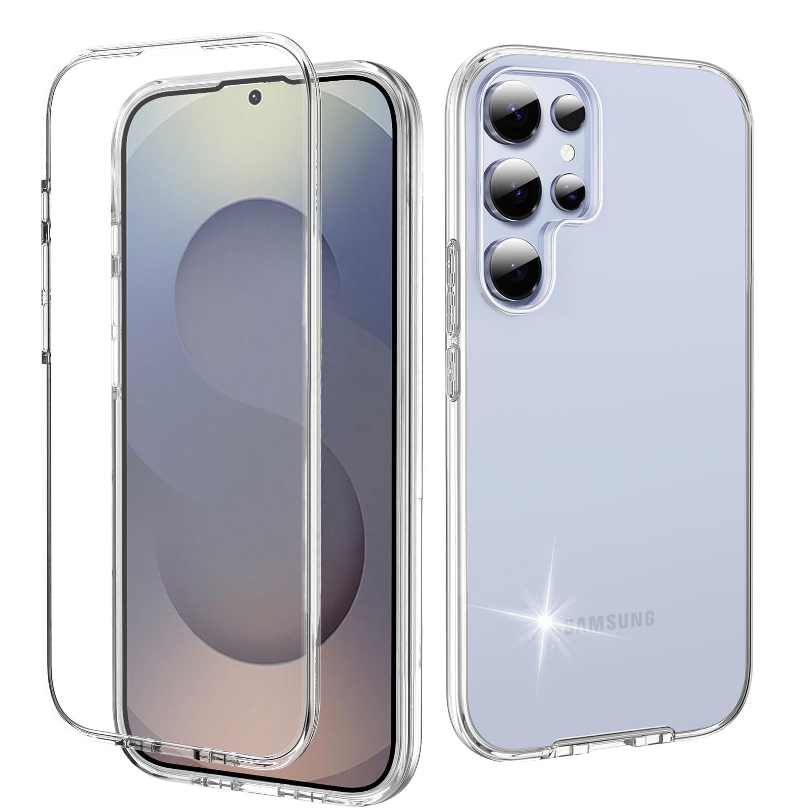 Case for Samsung S26 Ultra Shockproof Case with Screen Protector 360 Full Body Protection Case Rugged Double Sided Transparent TPU Case for Samsung Galaxy S26 Ultra, Clear