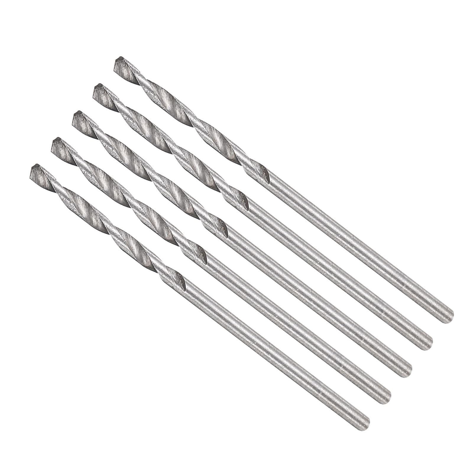 METALLIXITY Drill Bit (1.1mm) 5Pcs, 4241 High-Speed Steel Straight Shank 118° Uncoated Bright Finish Drill Bit for Wood Plastic Iron Copper Aluminum Low Soft Metal — image 1