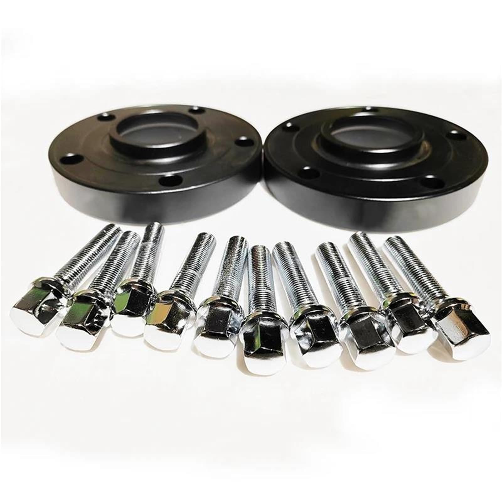 Abstandshalter für Reifenversatz 15MM 5x112 5X4.41'' I 5X4.41 Zoll 57,1mm Radverbreiterungen Mit Verbreiterten Schrauben Für Glof Für GTI(15mm black)
