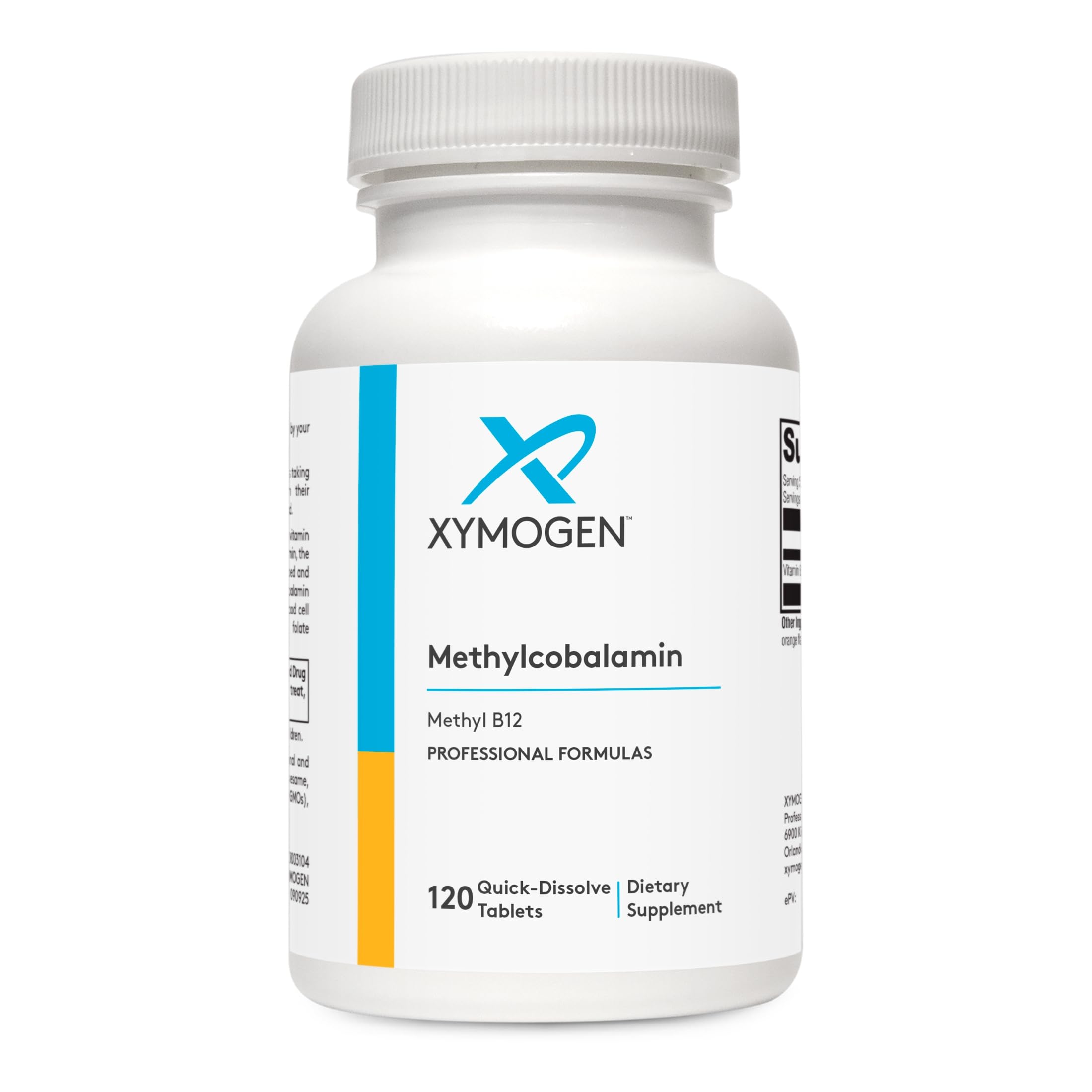XYMOGEN Methylcobalamin, 120 Quick-Dissolve Tablets 120 Count (Pack of 1)