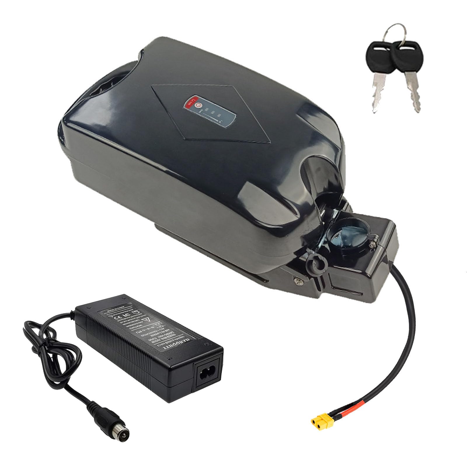 Batteria a Forma di Rana da 24V 8Ah 20Ah, Batteria al Litio da reggisella da 36V 10Ah 18Ah, Pacco batterie al Litio da 48V 12Ah 15Ah per Bici elettrica con Caricabatterie