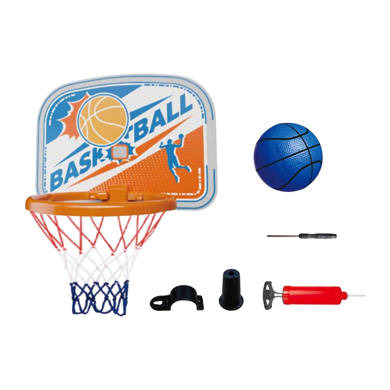 LOOM TREE® Basketball Hoop Set Indoor Door Mount for Kids Funny Home Gift Game Toys Set Blue White | Team Sports | Basketball | Backboard Systems-image-35