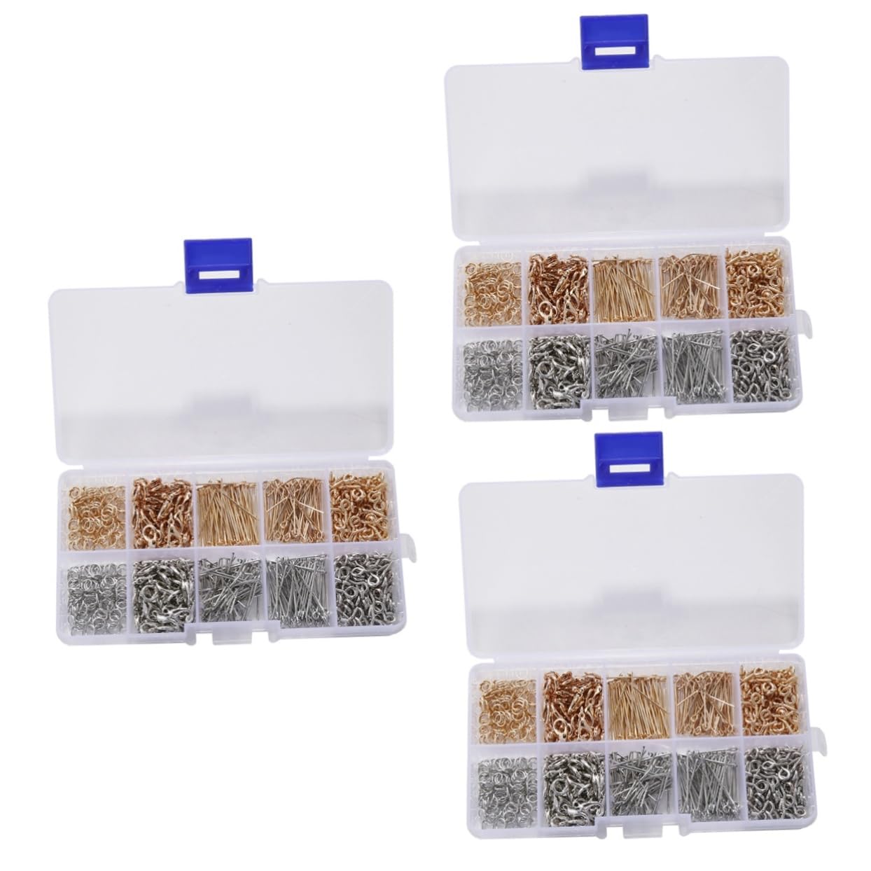 SHINEOFI 3juegos Kit De Accesorios Para Joyería Broches De Langosta y Pernos De Material Resistente Para Manualidades Creativas y Originales