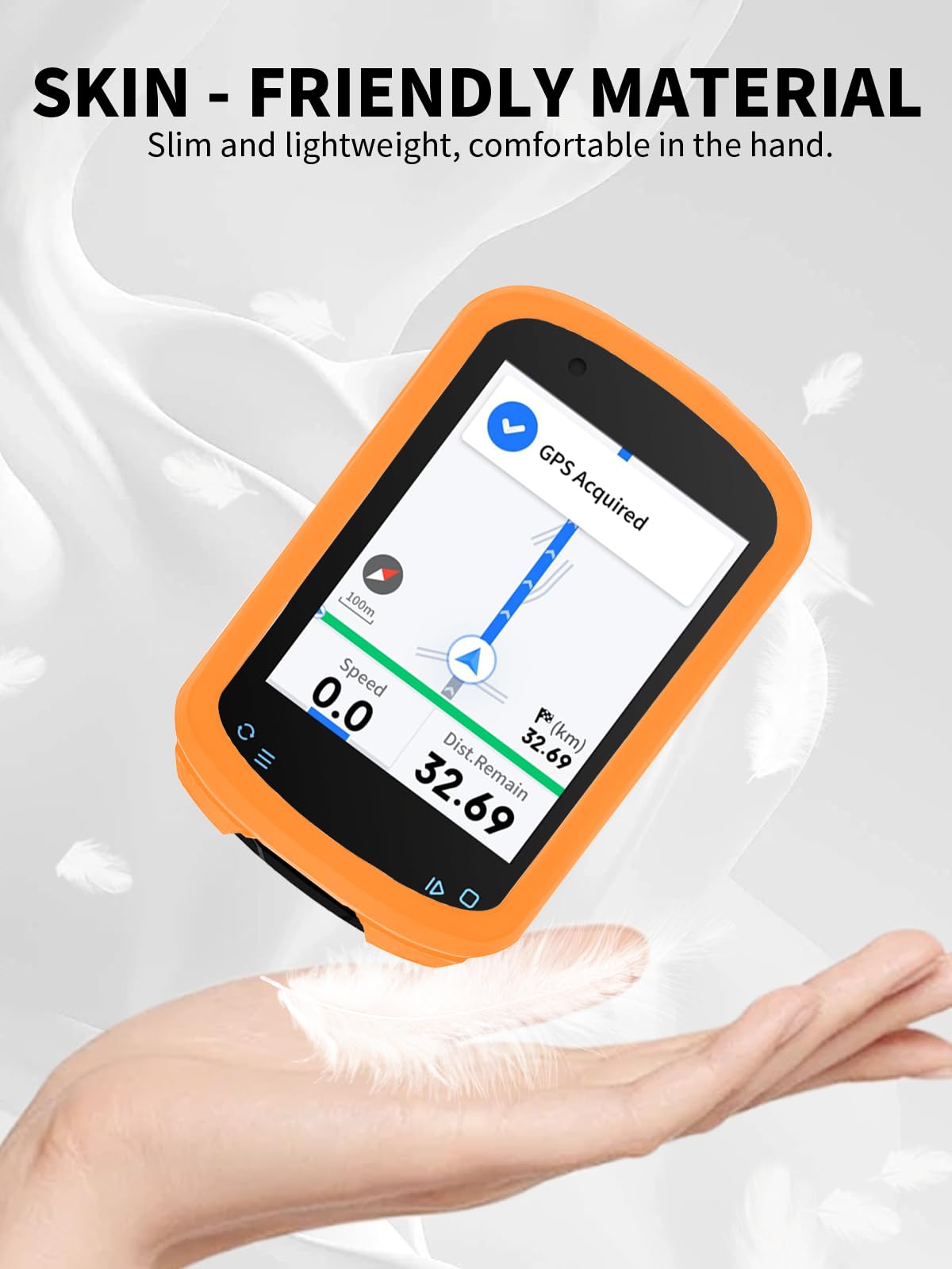 Cover Geoid CC600 GPS per computer da bicicletta, custodia in silicone con protezione morbida per lo schermo, antiurto, delicata sulla pelle e impermeabile