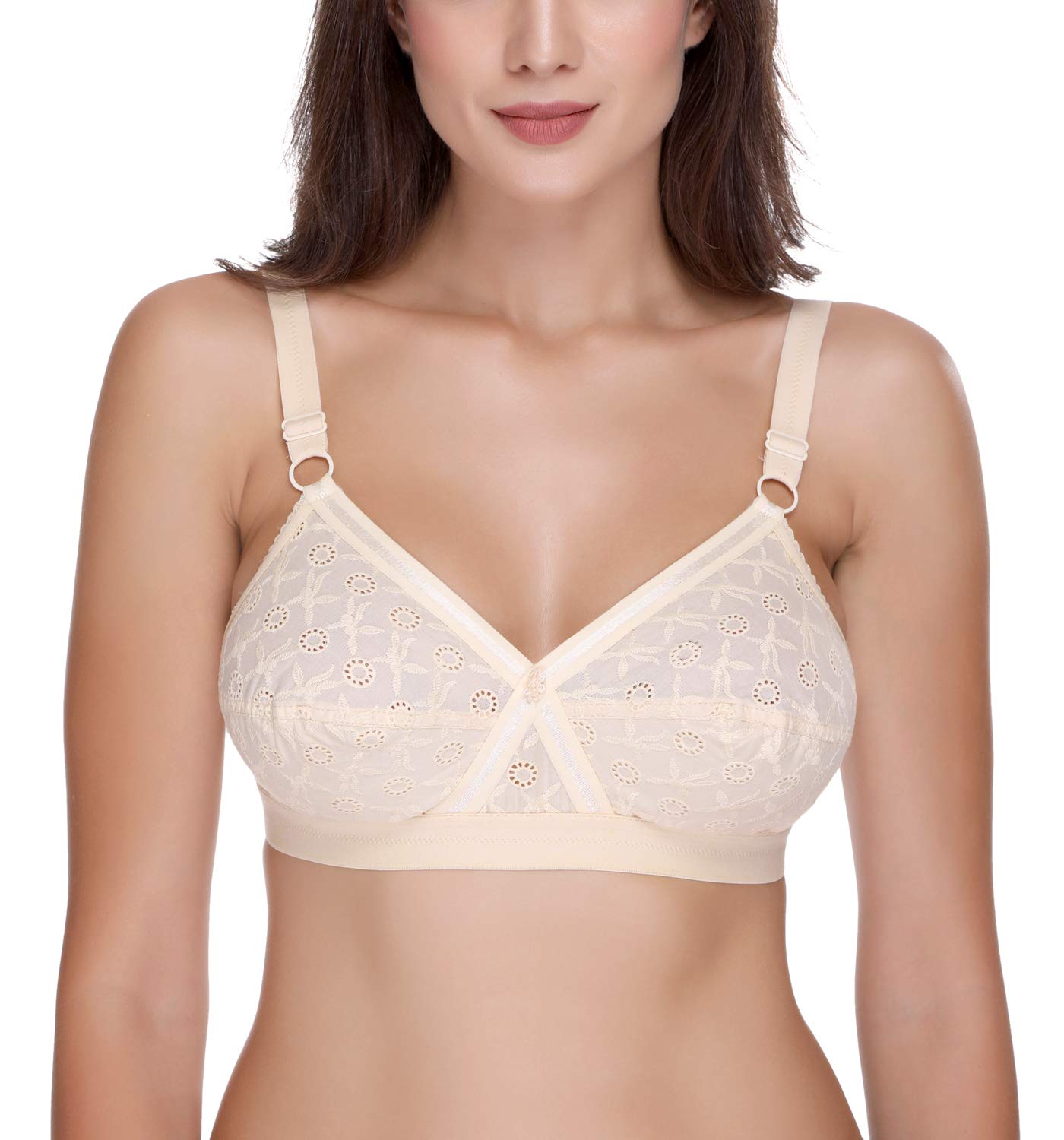 SONACross Chiken Cotton Full Coverage Non-Padded Non-Wired Everyday Bra for Women