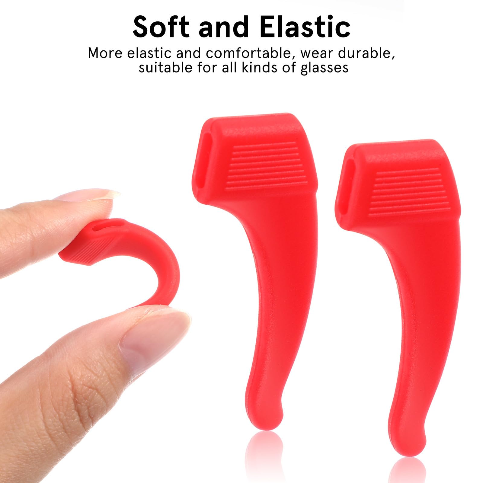 Zerodeko Orejas Soporte Cómodo y Ajustable para Gafas de Silicona Antideslizantes 12 Pares de Ganchos Adecuado para Escalada y Viajes al Aire Libre