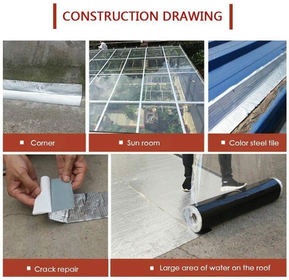Butyl Tape Waterproof Tape Aluminum Foil Tape Sealan Tape,for RV Repair Window,Glass & EDPM Rubber Roof Patching - Image 4